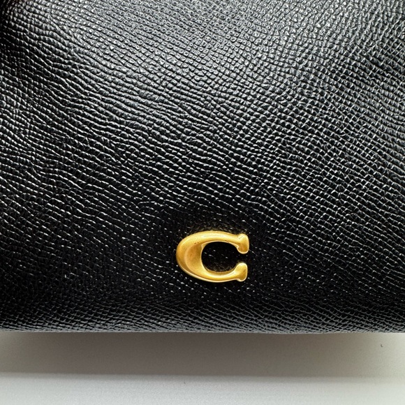 Coach Cosmetic Case Black Canvas With C Logo - Picture 5 of 8